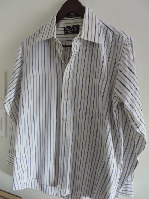 80s Vintage Shirt / SASSON Tailored Men's Button … - image 3