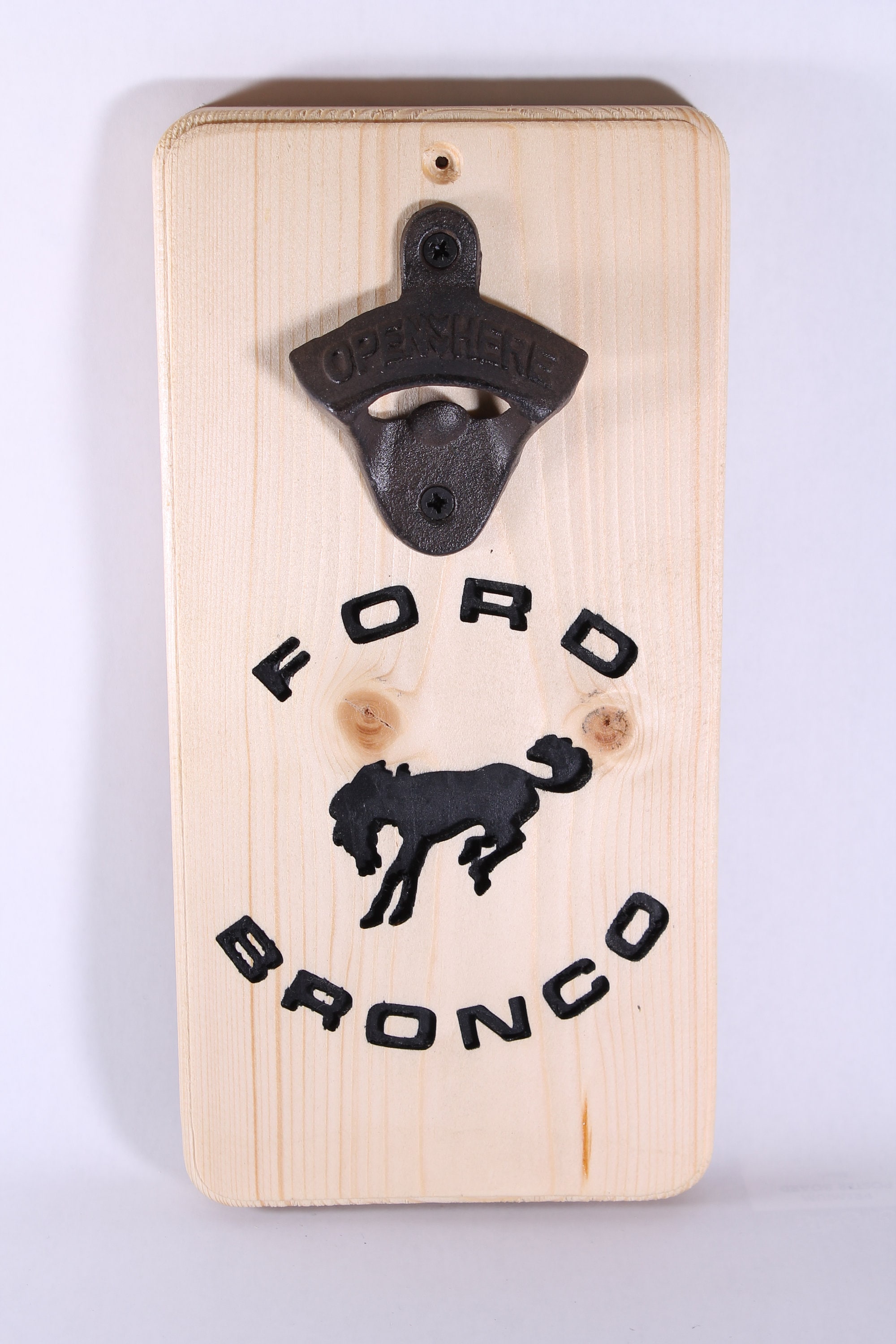 Wall Mounted Wood Ford Bronco Bottle Opener Etsy
