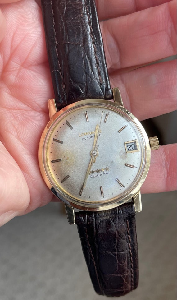 Vintage Used 1970s LONGINES 14k Gold Automatic Dat