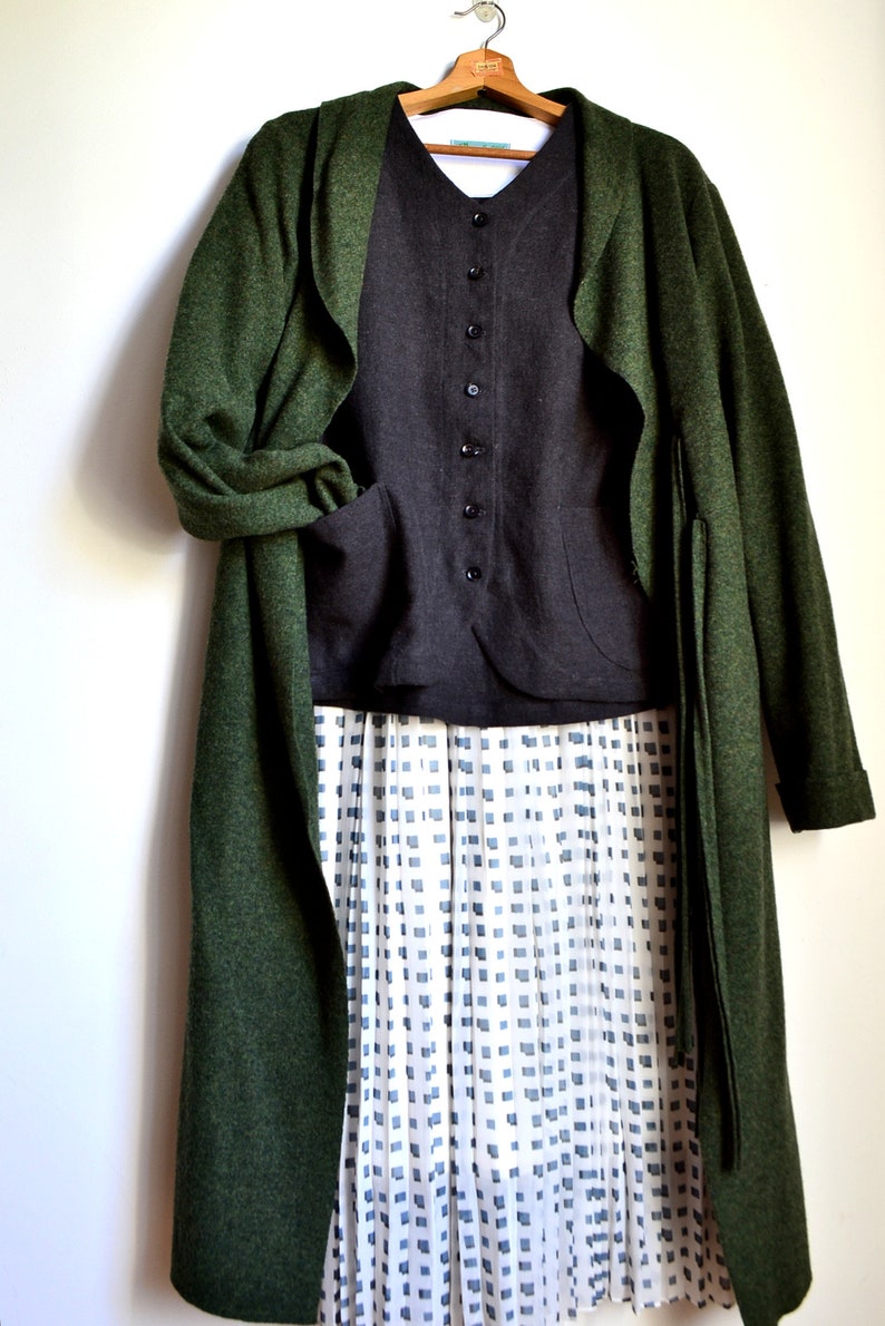 Single jacket Pebble Jacket ; L2L size Linen Wool cardigan