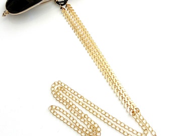 Occhiali Catena di Perline Catena dell/’Occhiali da Vista Occhiali Stile Europeo Catena doro E Cinturino Occhiali di Modo per Uomo Donna Senza Occhiali