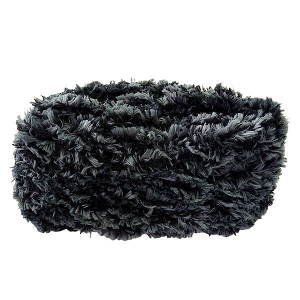 Black faux fur knitted infinity cowl, Handmade neckwarmer, Black cowl, Knitted Wrap Around, Infinity Scarf, Fur cowl, Knit accessory