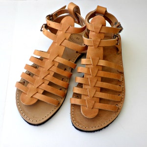 Ancient Greek Leather Sandals/ Gladiator Sandals/spartan - Etsy