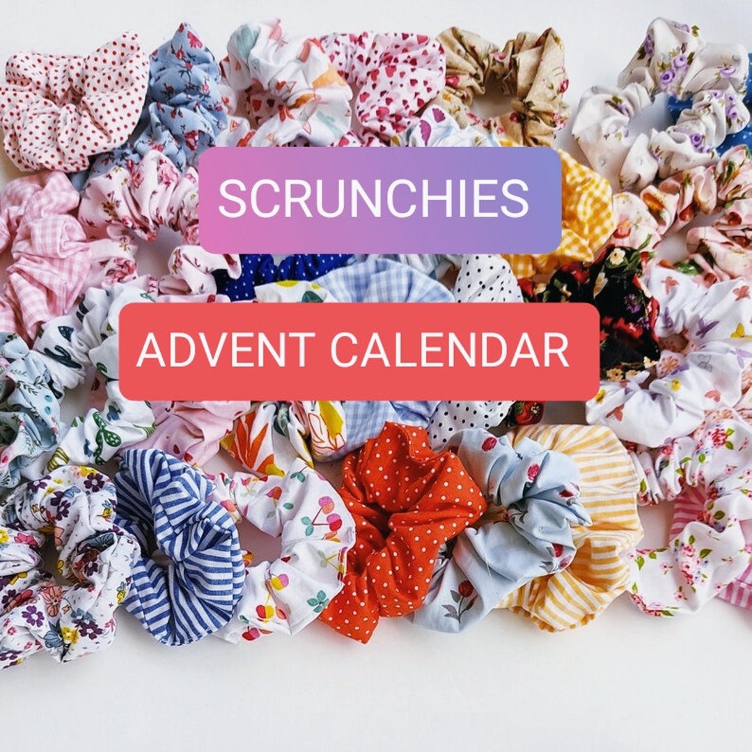 Scrunchies ADVENT CALENDAR, Advent Calendar 12 Days for Girls, 24 Days