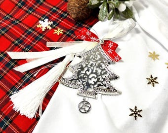 Greek gouri 2025, Christmas tree silver ornament , Home decor for holiday, New year 2025 gift, Greek seasonal gift, 2025 ornament