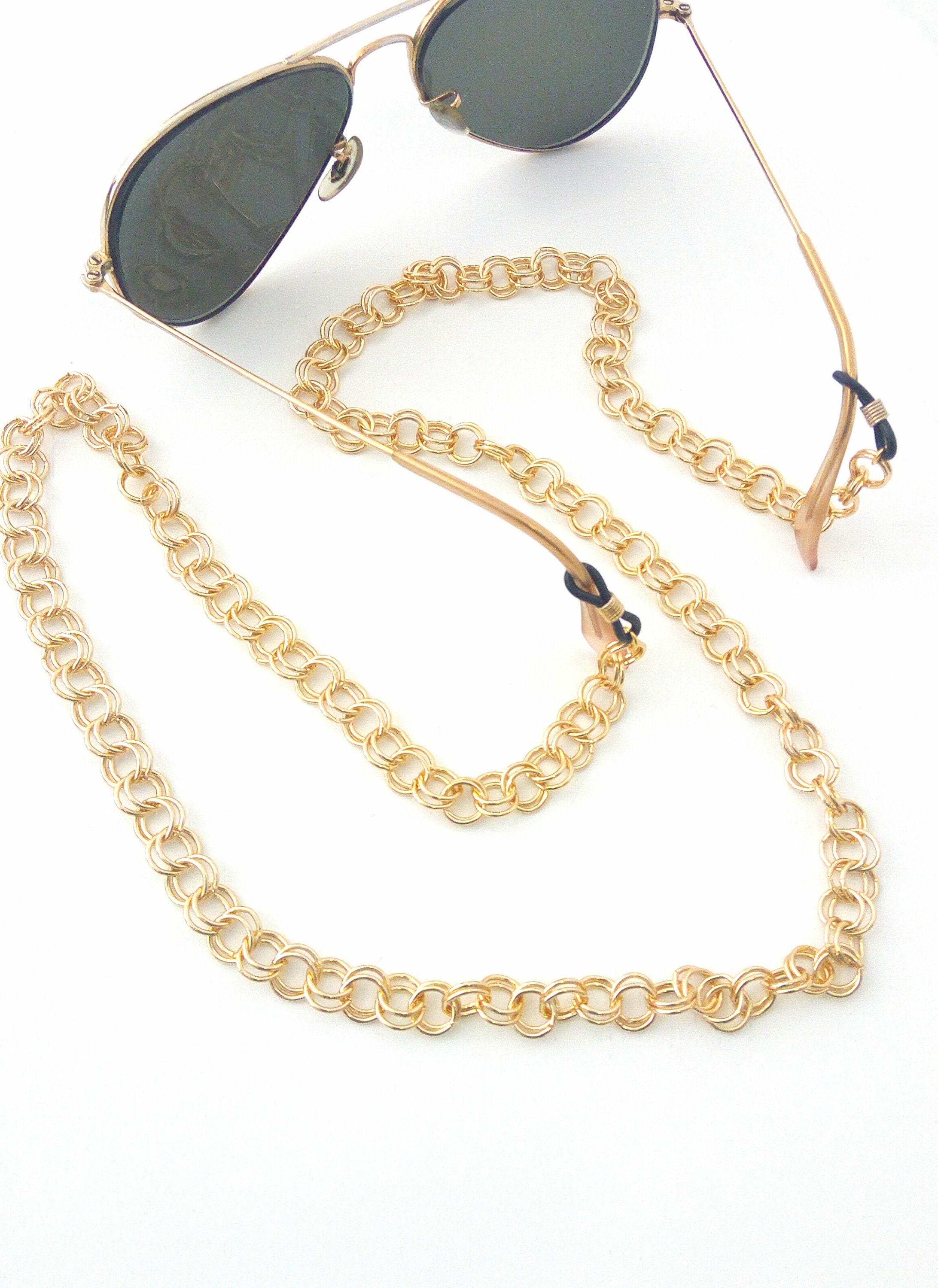 Sunglasses chain necklace, Gold glasses chain, Lanyard chain, Sunglass