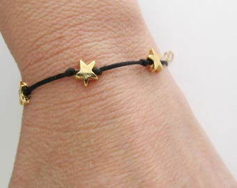 Tiny stars bracelet, Gold stars bracelet, Delicate bracelet, Minimalist bracelet, Everyday jewelry, Gift jewelry