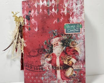 Merry Christmas junk journal,Christmas in July, December daily book, Vintage Christmas, Festive memories keeper, Memory Book, Christmas gift
