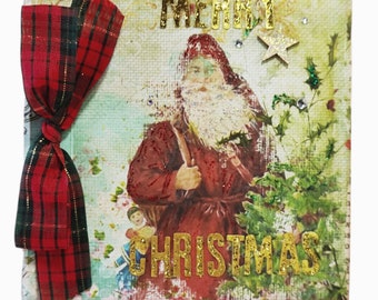 Christmas mini album, Christmas in July, Christmas memories album, Vintage mini album, Girly mini album, Christmas gift, Premade album
