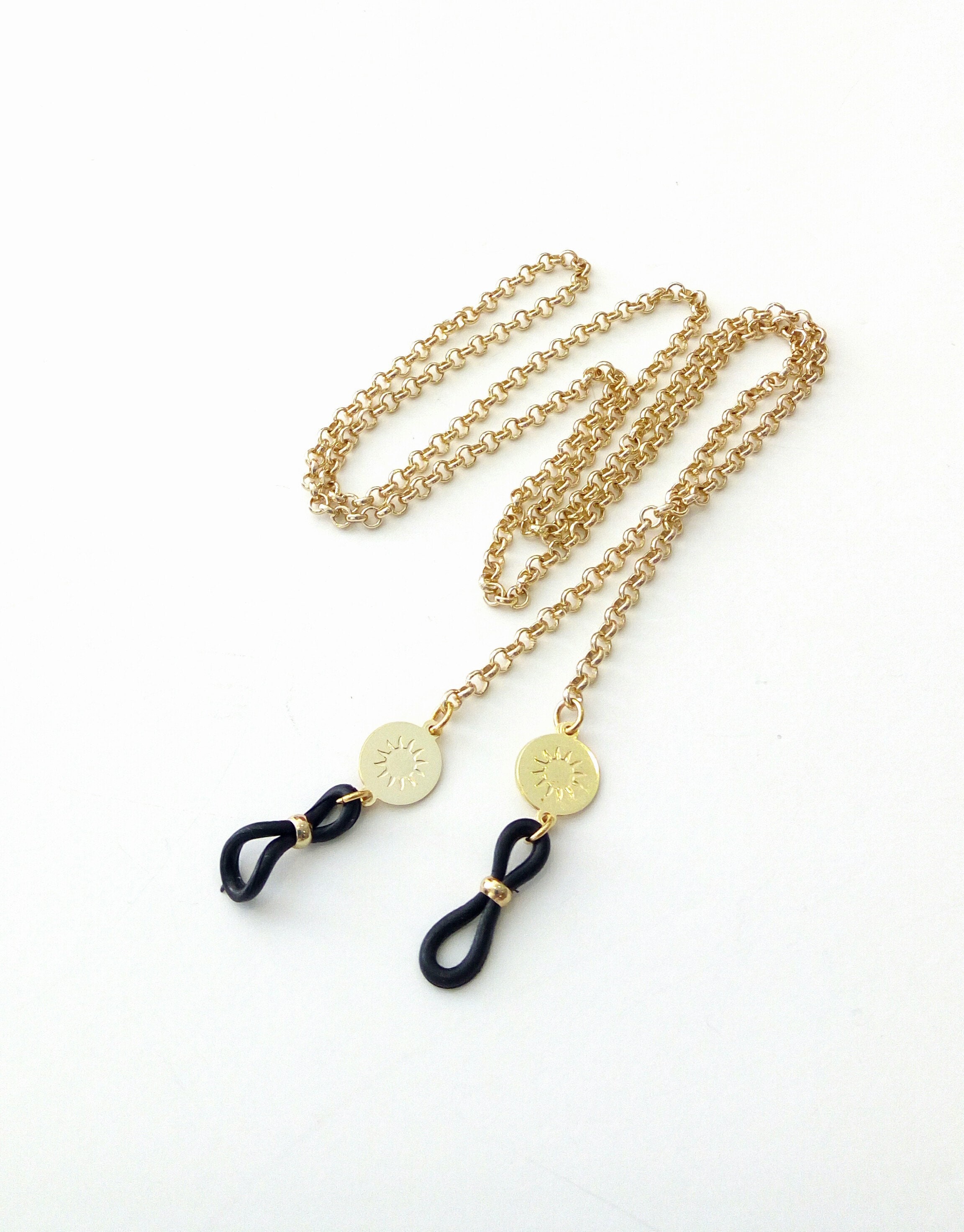 Sunglasses chain Eyeglasses necklace, Gold glasses chain, Lanyard chain