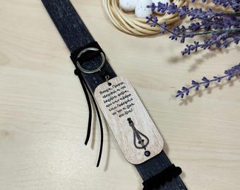 Black Easter candle with wooden keychain Cretan mantinada, Orthodox Easter gift for him, Greek Pascha lambada, Traditional easter lambada