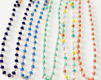 Choker beaded rosary necklace