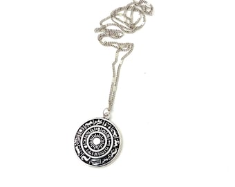 Κολιέ με το ζωδιακό κύκλο / Silver zodiac circle necklace