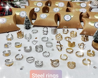 Steel Ring Advent Calendar, Christmas Countdown Gift