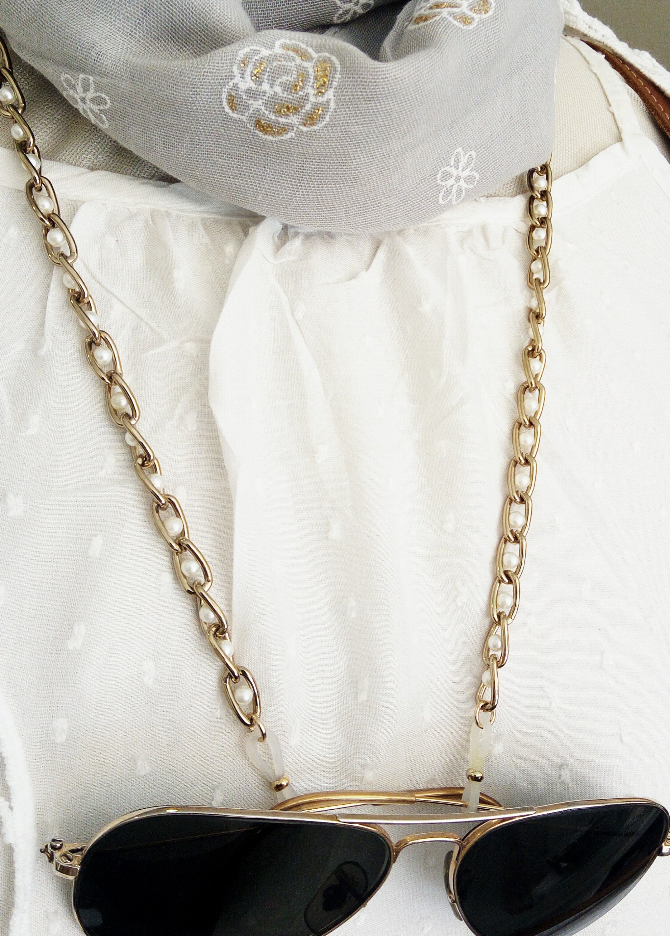 Sunglasses gold chain with pearls, Bridal glasses chain,Sunglasses pearl necklace, Luxury ...