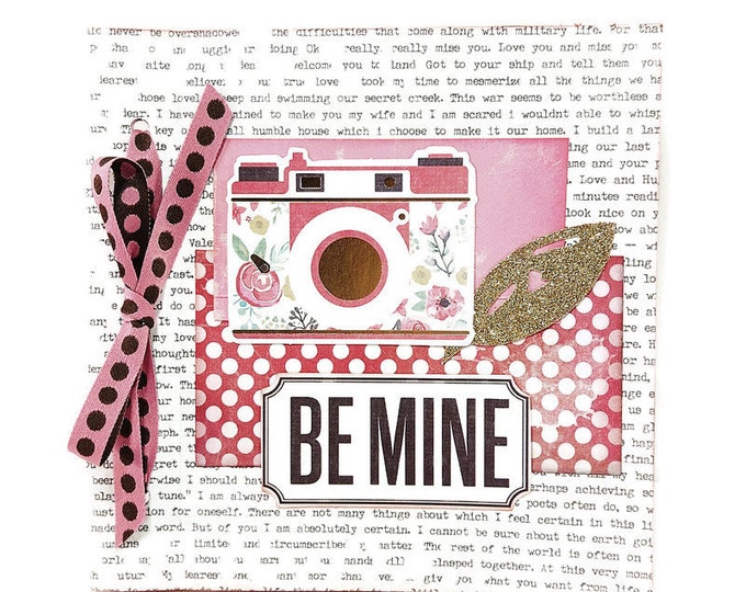 Featured listing image: Love Mini Album, Valentine's Day Photo Book, Pink Scrapbook (6x6)