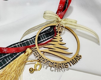 Greek gouri 2026, Christmas gouri for good luck, Seasonal ornament 2026, New year gift, Merry Christmas wooden ornament