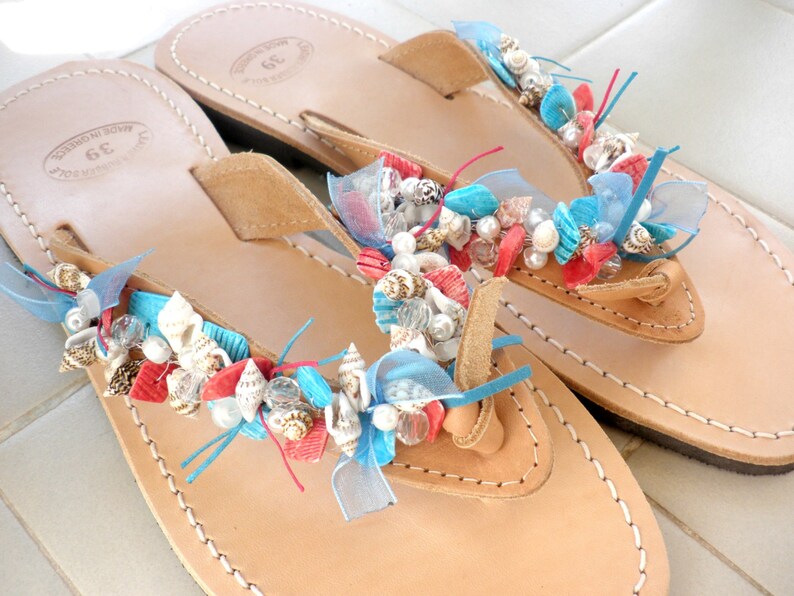 summer fantasy seashell sandals