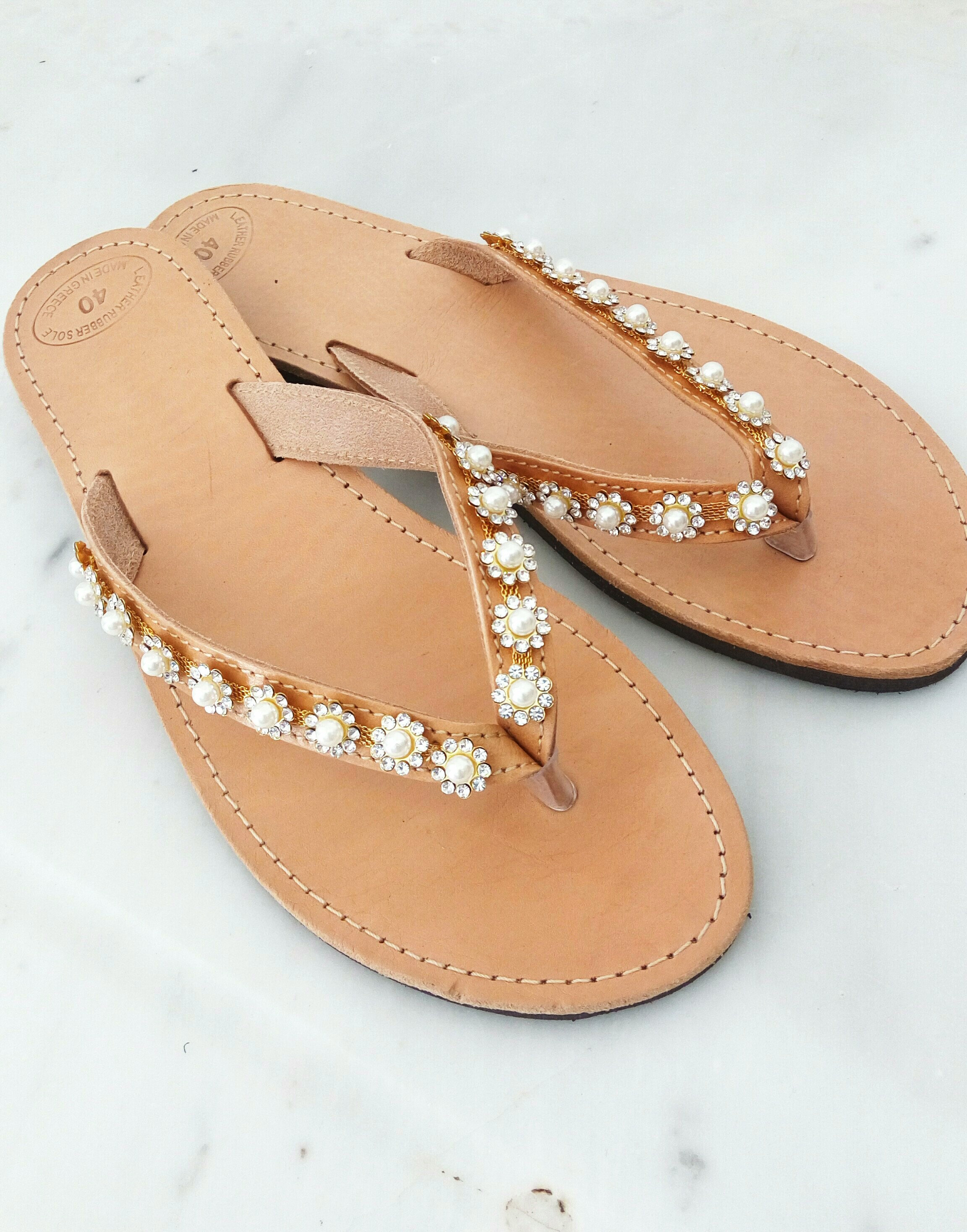 sandals by beach