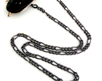 Sunglasses chain, Black sunglasses chain, Eyeglasses necklace, Black glasses chain, Sunglasses chain necklace, Reading glasses, Gift for her