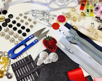 Sewing Advent Calendar 2025, Fabric & Tool Surprise, Gift for people who sew, Sewing tools and fabric set, Christmas countdown sewing kit