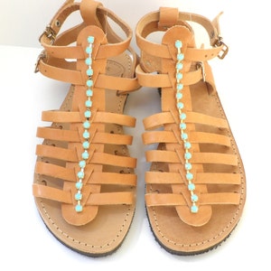 Gladiator sandals, Spartan sandals, Greek leather sandals,Summer flats, Genuine leather sandals, Women summer flats,Beach shoes