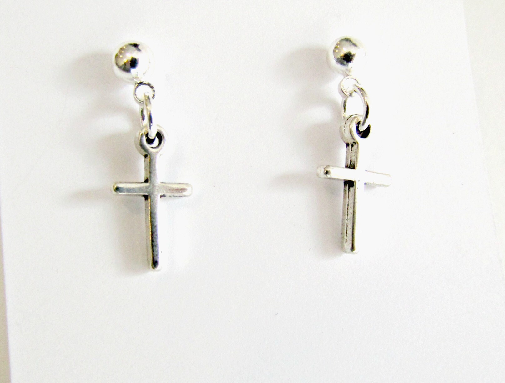 Σκουλαρίκια με σταυρό / Silver cross earrings