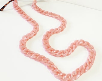 Pink Acrylic Sunglasses Chain, Eyeglass Holder Necklace