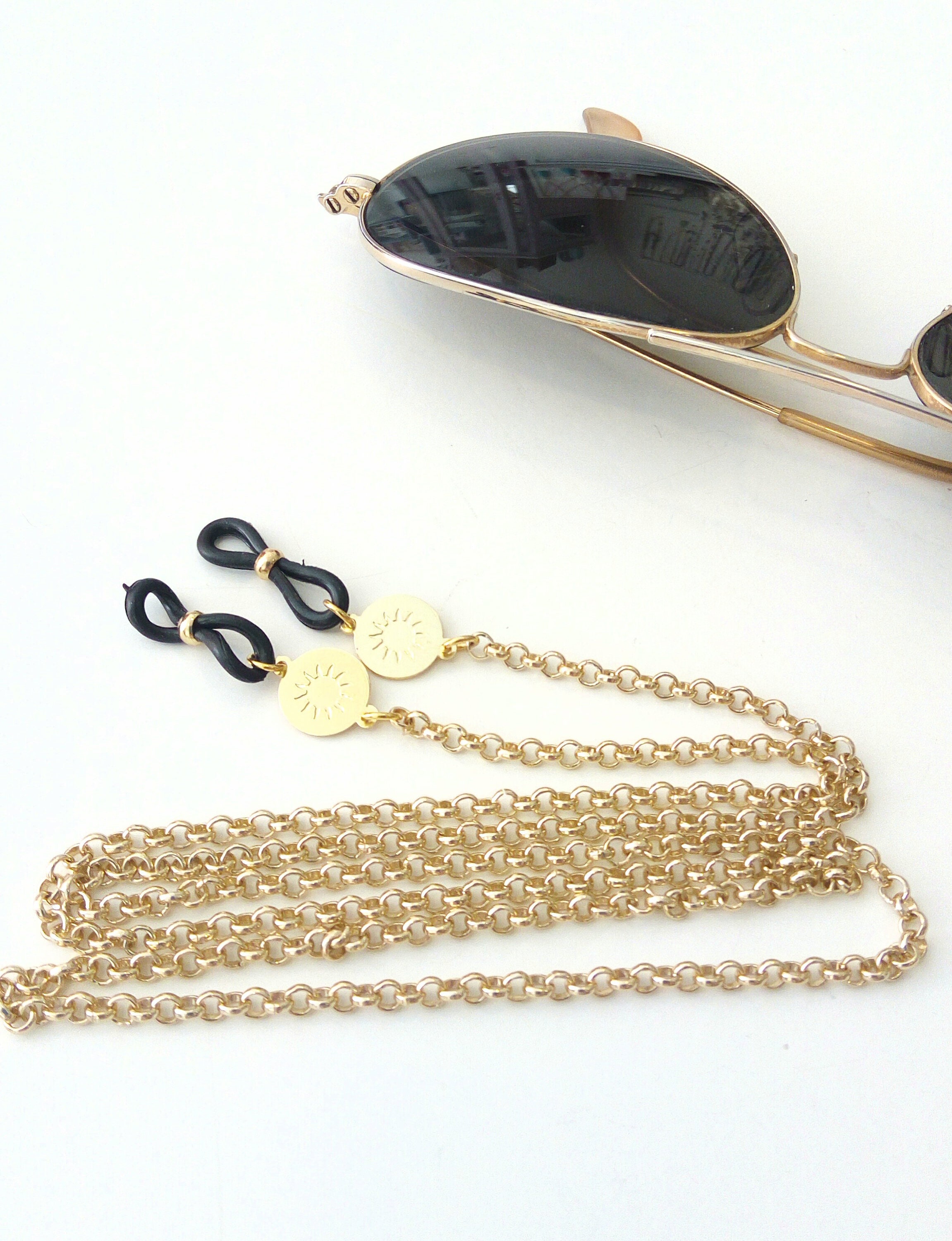 Sunglasses chain Eyeglasses necklace, Gold glasses chain, Lanyard chain