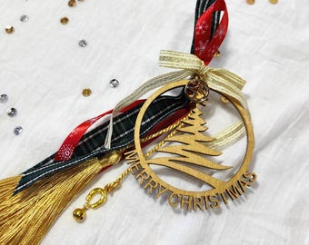 Greek gouri 2025, Christmas gouri for good luck, Seasonal ornament 2025, New year gift, Merry Christmas wooden ornament