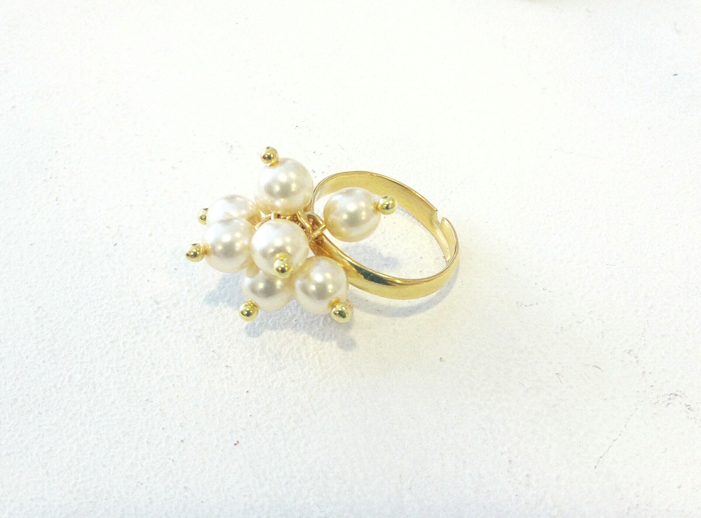Ring With Inlaid Pearls main image 1