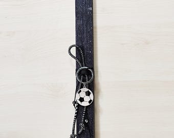 Black easter Candle Lambada with steel soccer ball keychain, Aromatic Greek lambada for Orthodox Pascha, Black  easter candle for men