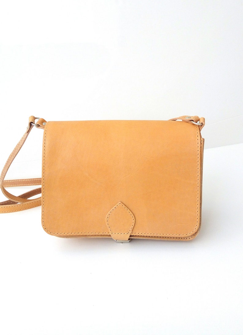 Crossbody or shoulder leather bag for women Leather saddle bag Handmade in Greece