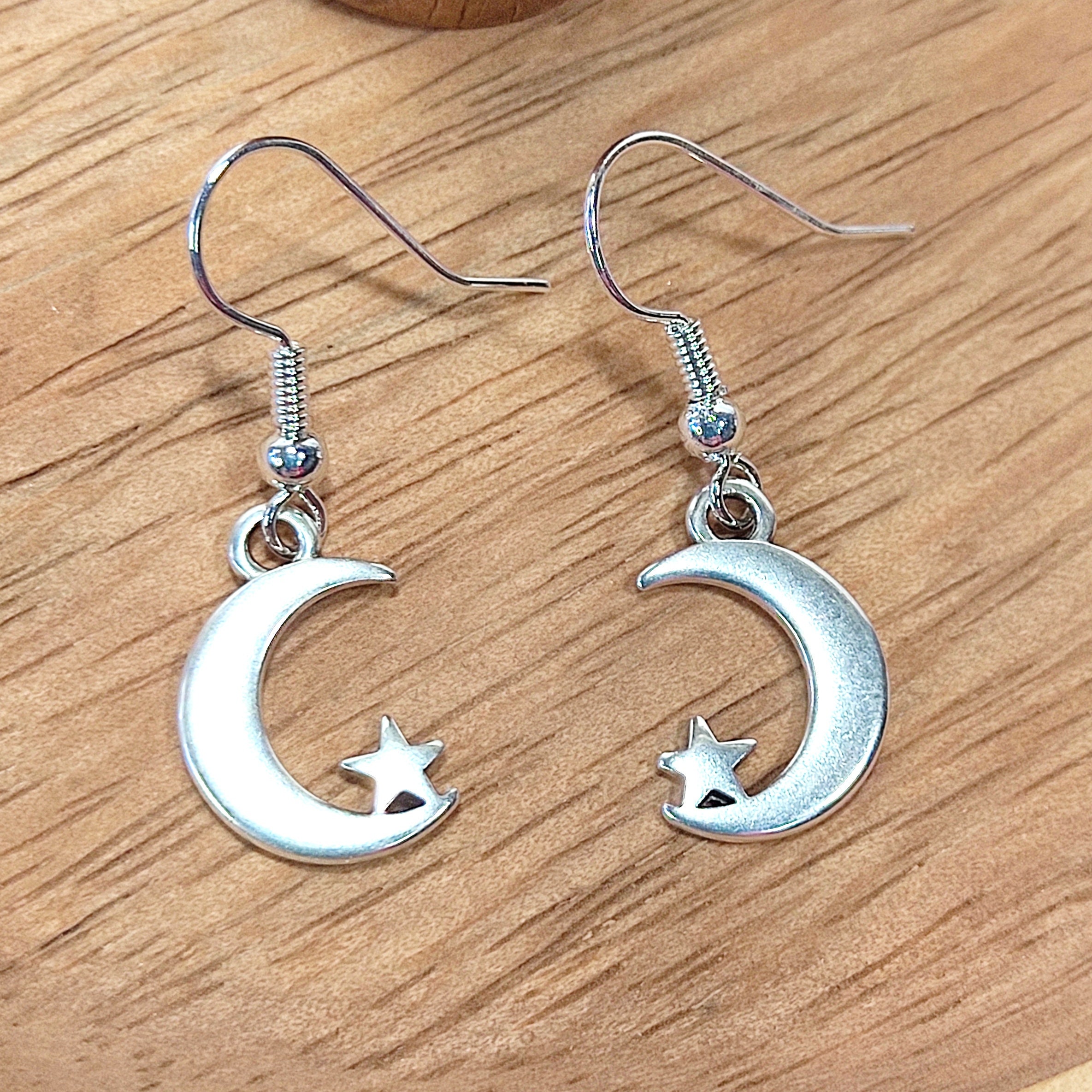 Orecchini A Perno Donna Elli – Mezzaluna E Stella In Argento Sterling 925 – Gioielli Moderni, Lucidati E Antiossidazione