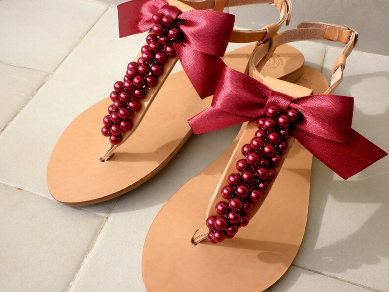 burgundy flip flops bridesmaid