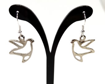 Σκουλαρίκια με μεταλλικά πουλιά  / Bird earrings