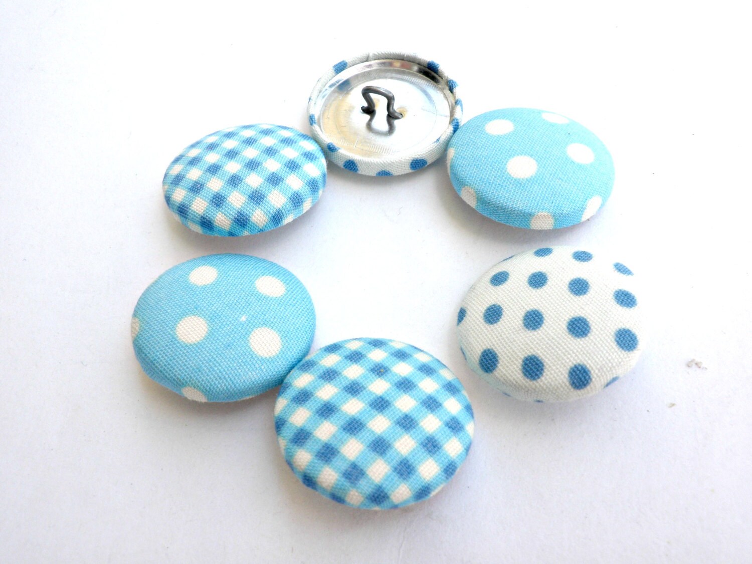 Blue fabric sale buttons