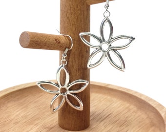 Σκουλαρίκια μεταλλικές μαργαρίτες  / Large Flower Earrings
