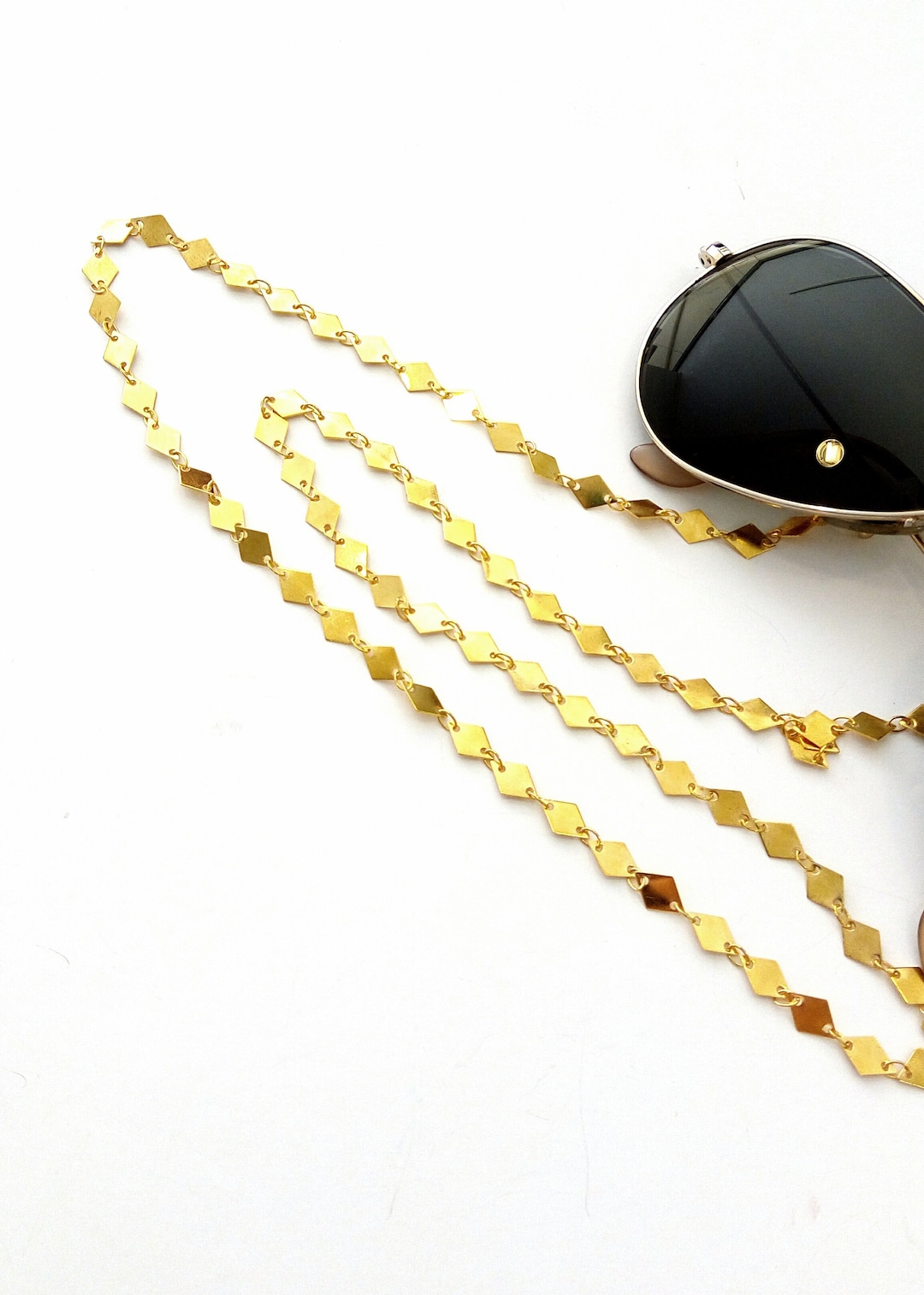 Sunglasses Gold Chain Geometric Gold Chain for Glasses Etsy