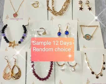 Jewelry advent calendar 24 days, Christmas countdown mystery box, December daily box Jewelry 12 days, Jewelry gift box, holiday Gift for Her