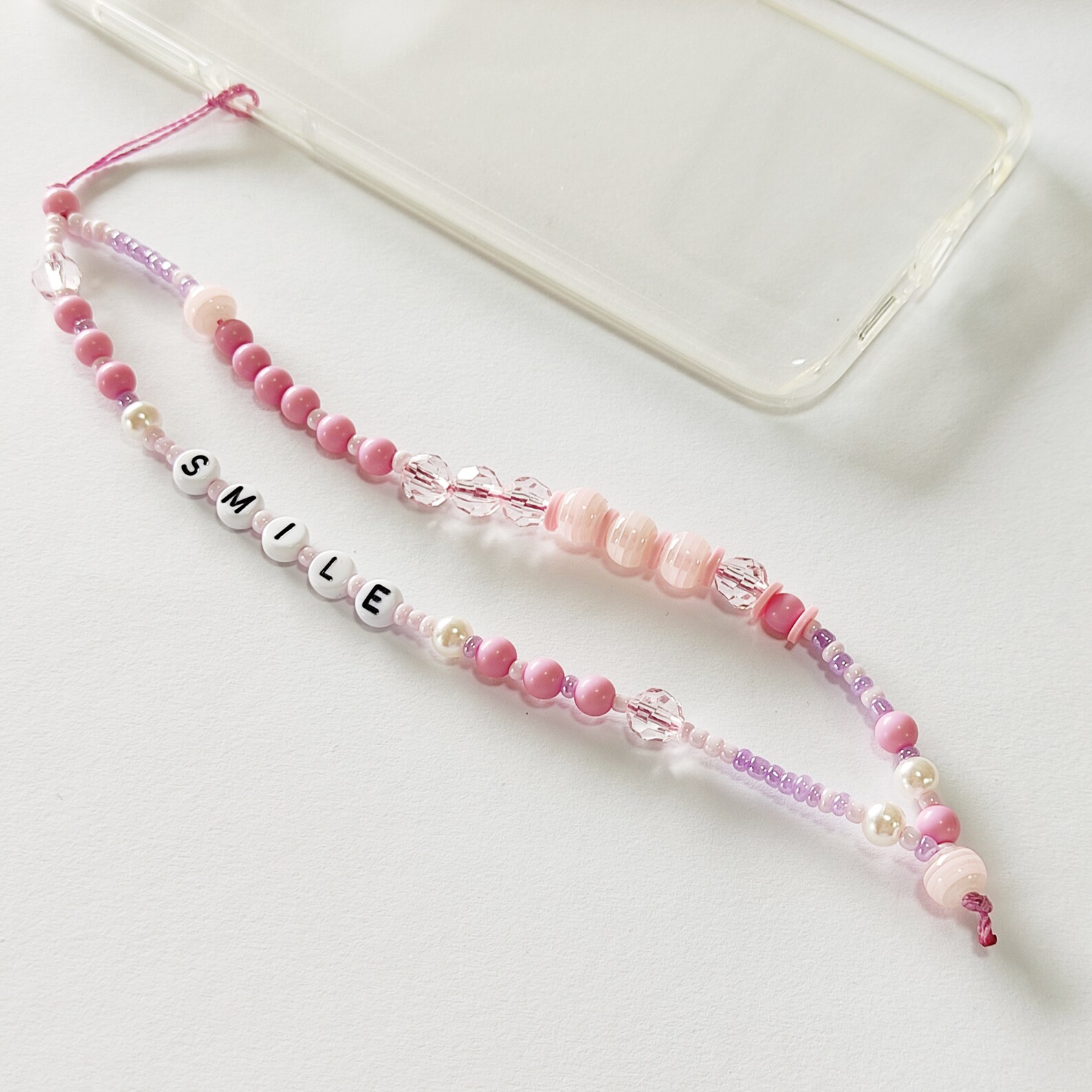 Pink Phone Strap Phone Beaded Bracelet Phone Jewelry Trendy Etsy