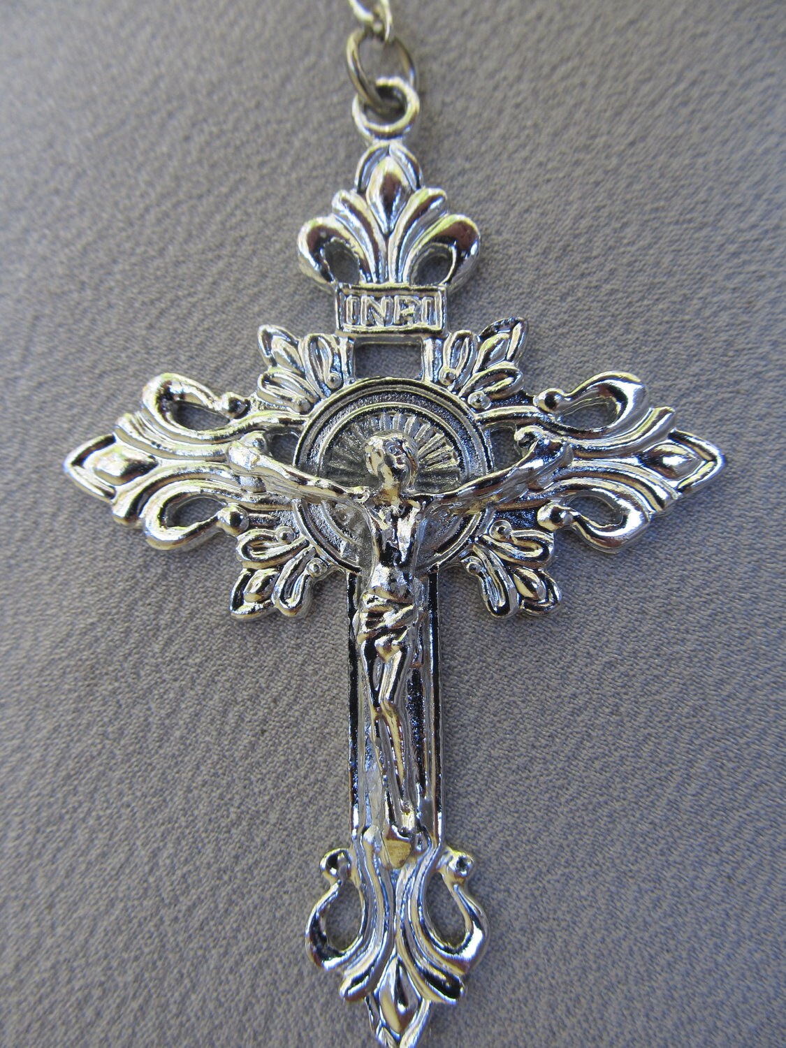 Chapel Sterling Silver Vintage Rosary Etsy