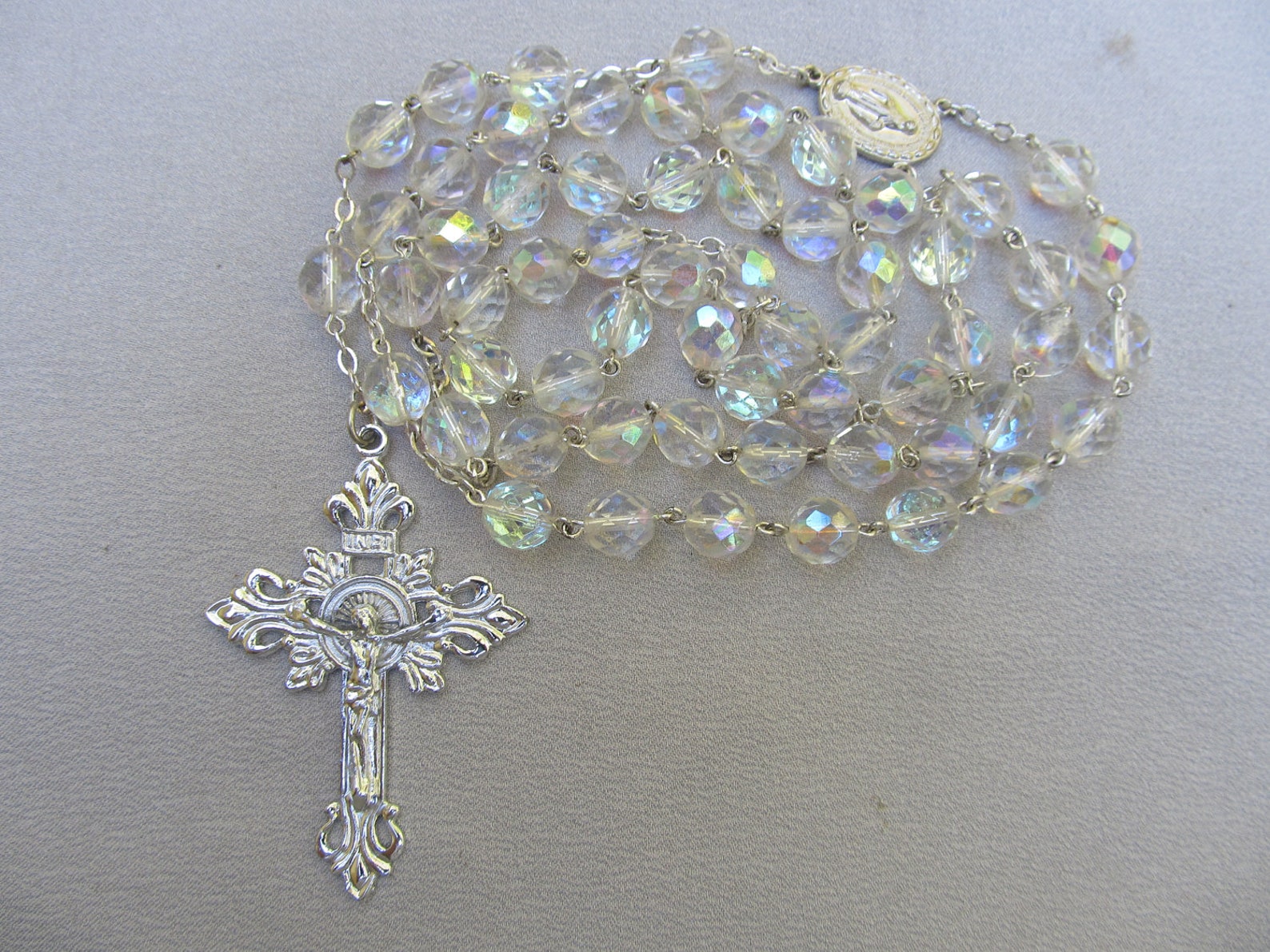 Chapel Sterling Silver Vintage Rosary Etsy