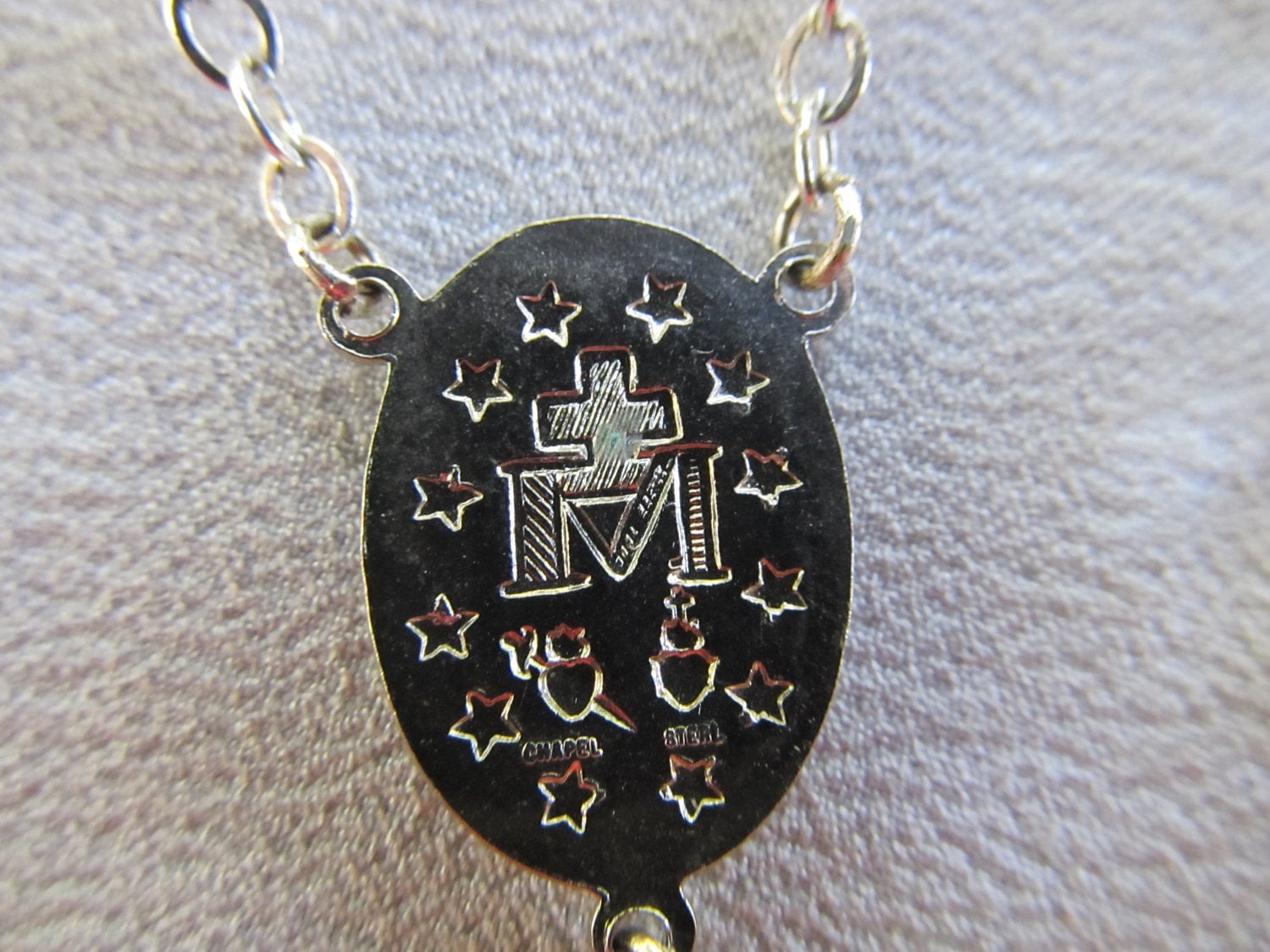 Chapel Sterling Silver Vintage Rosary Etsy