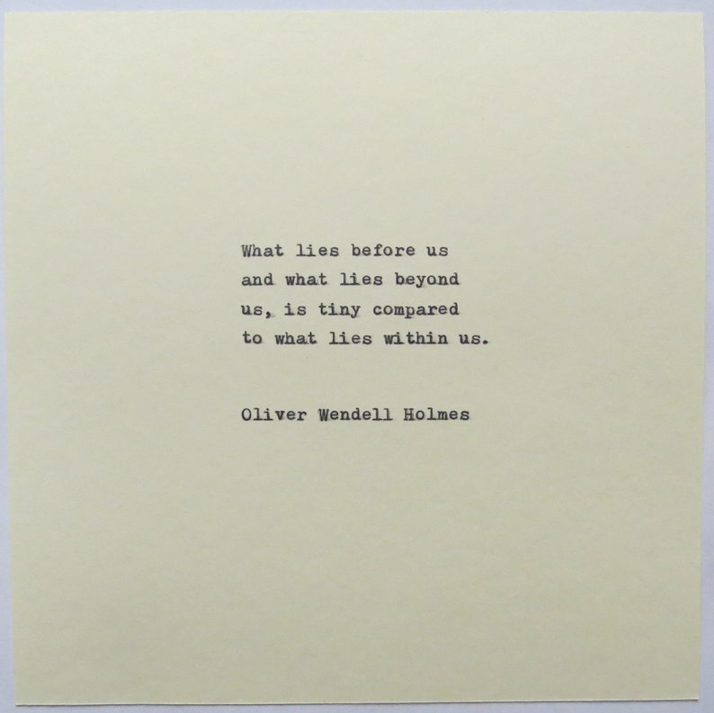 Oliver Wendell Holmes Quote Typed on Typewriter/typewriter quote image 2