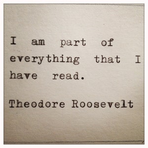 Theodore Roosevelt Quote Typed on Typewriter