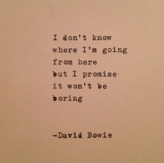 Citation De David Bowie Tapee Sur La Machine A Ecrire Etsy Canada