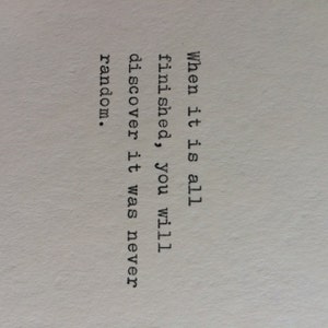 Hand Typed Quote On Vinatge Typewriter