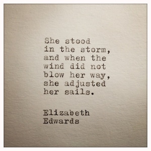 Elizabeth Edwards Inspirational Quote Made on Typewriter / typewriter quote