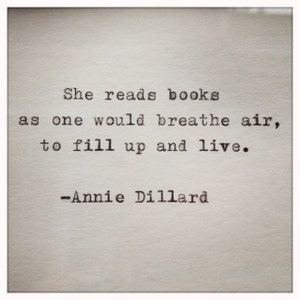 Annie Dillard Quote Typed  on Typewriter on Cardstock